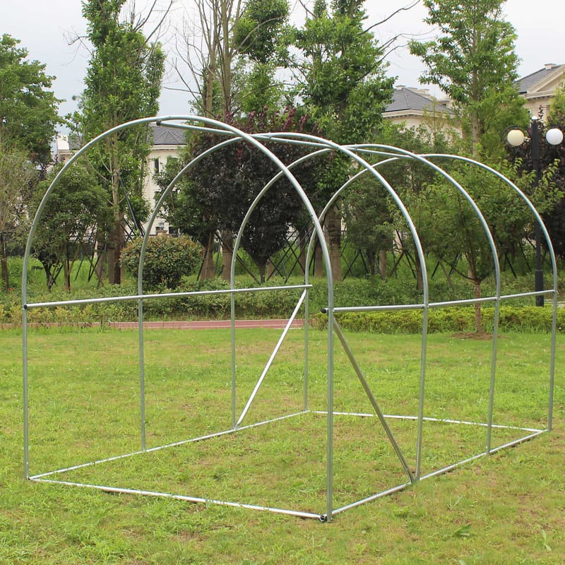 Tunnelväxthus 6m² | Stålram med transparent PE-plastöverdrag - Trädgård & spabad - Trädgårdsskötsel - Växthus