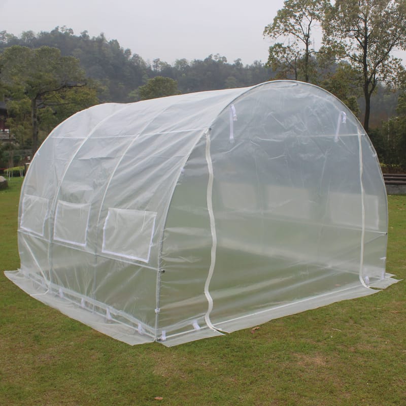 Tunnelväxthus 9m² | Stålram med PE-plastöverdrag - Trädgård & spabad - Trädgårdsskötsel - Växthus