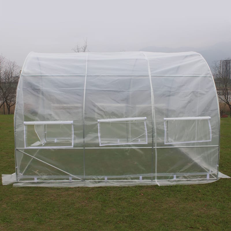 Tunnelväxthus 9m² | Stålram med PE-plastöverdrag - Trädgård & spabad - Trädgårdsskötsel - Växthus