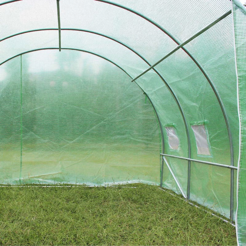Tunnelväxthus 9m² | Stålram med PE-plastöverdrag - Trädgård & spabad - Trädgårdsskötsel - Växthus