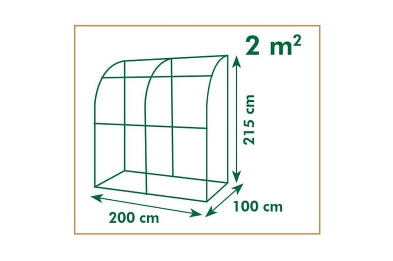 Nature Tunnelväxthus 200x100x215 cm - Transparent - Trädgård & spabad - Trädgårdsskötsel - Växthus - Väggväxthus & odlingsvitrin