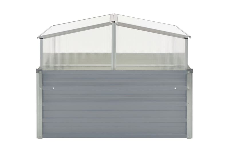 Växthus 100x100x85 cm galvaniserat stål grå - Grå - Trädgård & spabad - Trädgårdsskötsel - Växthus