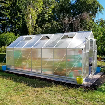 Växthus 12,4m² | Extra hög odlingshöjd | 6mm kanalplast - Trädgård & spabad - Trädgårdsskötsel - Växthus