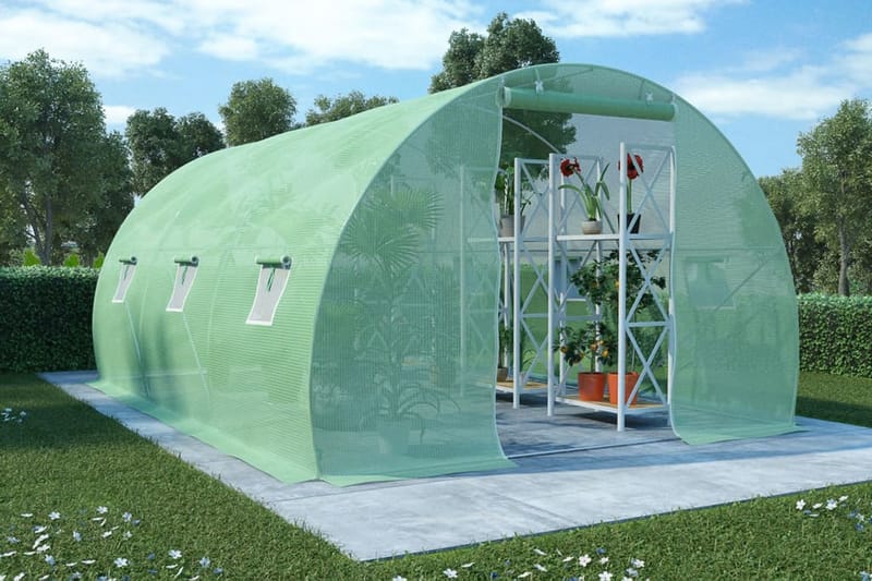 Växthus 13,5m² 450x300x200 cm - Grön - Växthus - Fristående växthus