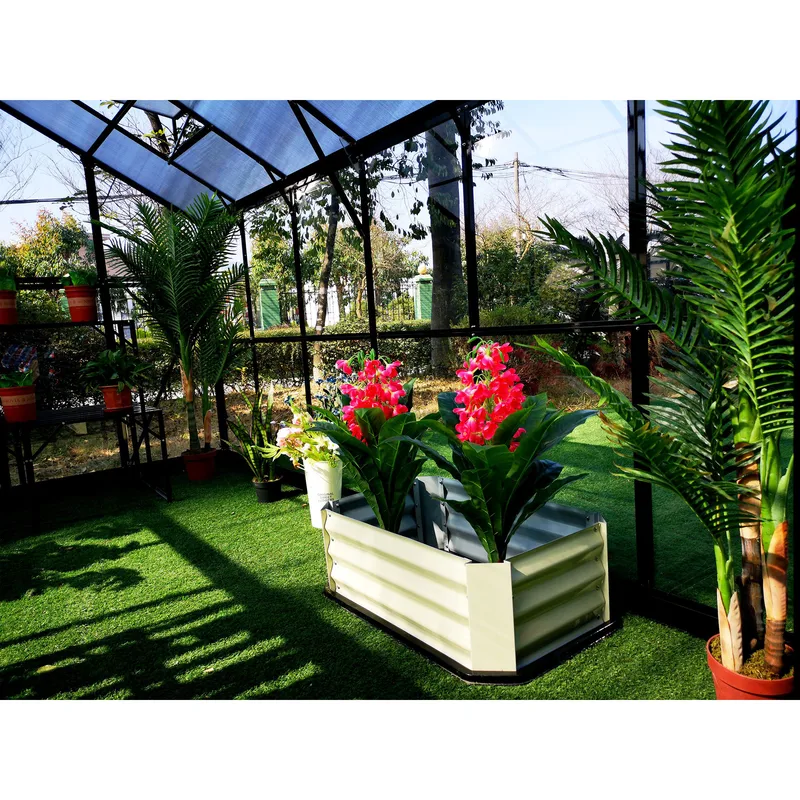 Växthus 14,4m² | 4mm säkerhetsglas | 5 års stormgaranti | Svart - Trädgård & spabad - Trädgårdsskötsel - Växthus