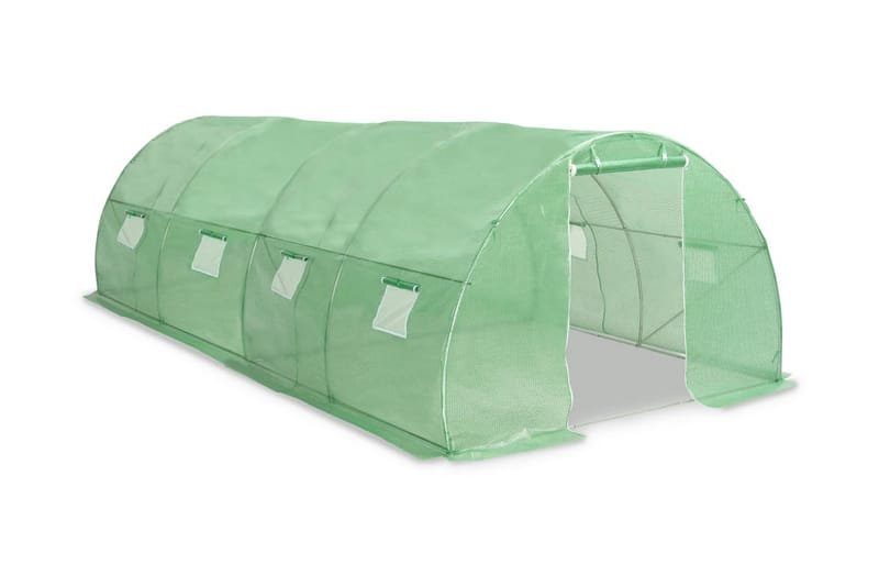Växthus 18m² 600x300x200 cm - Grön - Trädgård & spabad - Trädgårdsskötsel - Växthus