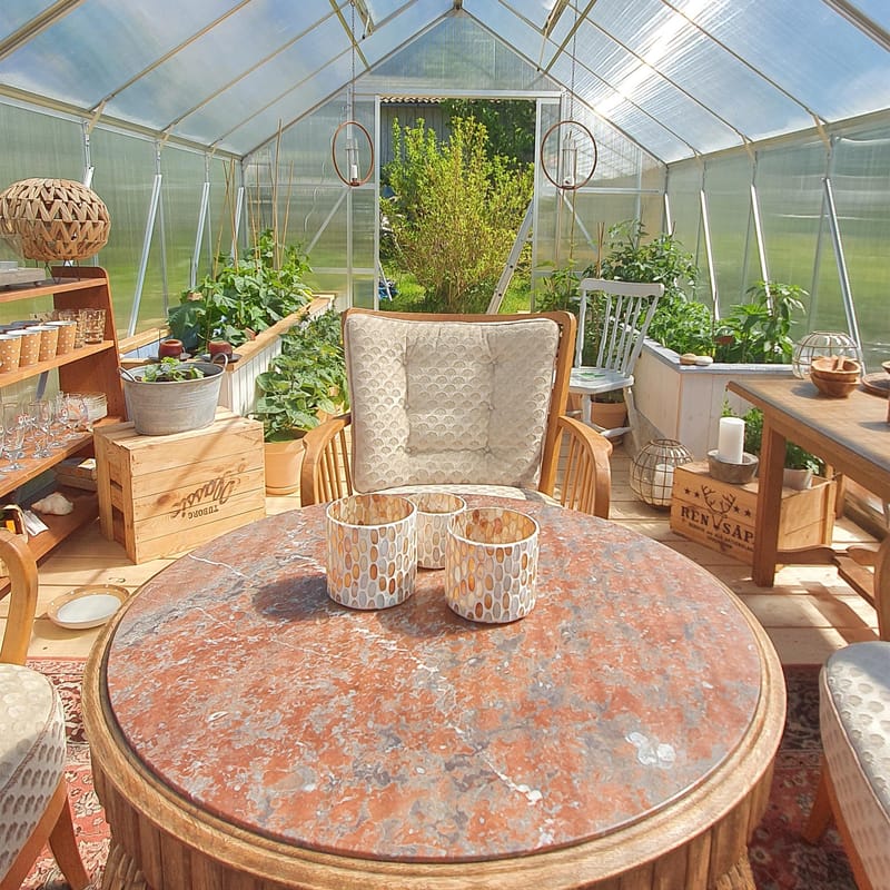 Växthus 18m² | Utökad odlingshöjd | Premium | 6mm kanalplast - Trädgård & spabad - Trädgårdsskötsel - Växthus