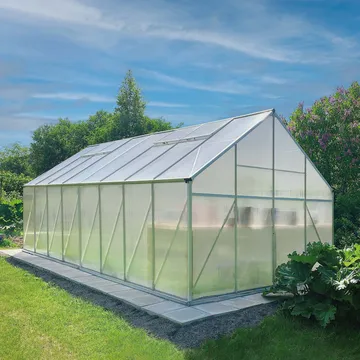 Växthus 18m² | Utökad odlingshöjd | Premium | 6mm kanalplast - Trädgård & spabad - Trädgårdsskötsel - Växthus