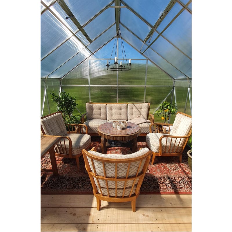 Växthus 18m² | Utökad odlingshöjd | Premium | 6mm kanalplast - Trädgård & spabad - Trädgårdsskötsel - Växthus