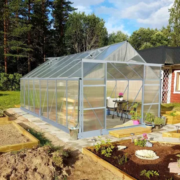 Växthus 18m² | Utökad odlingshöjd | Premium | 6mm kanalplast - Trädgård & spabad - Trädgårdsskötsel - Växthus