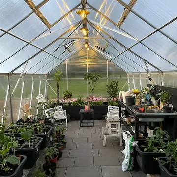 Växthus 18m² | Utökad odlingshöjd | Premium | 6mm kanalplast - Trädgård & spabad - Trädgårdsskötsel - Växthus