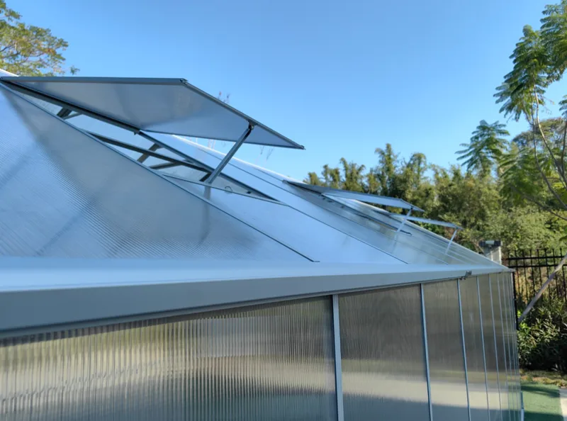 Växthus 18m² Premium | Extra hög takhöjd | 6mm kanalplast - Trädgård & spabad - Trädgårdsskötsel - Växthus