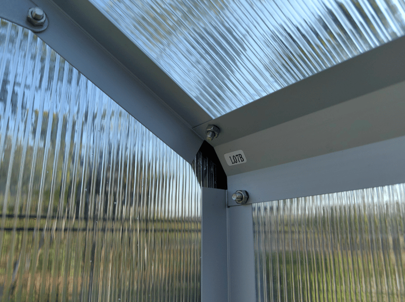 Växthus 18m² Premium | Extra hög takhöjd | 6mm kanalplast, undefined