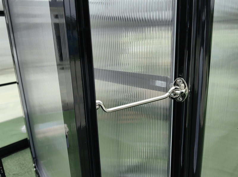 Växthus 18m² Premium | Extra hög odlingshöjd | 6mm kanalplast | Svart - Trädgård & spabad - Trädgårdsskötsel - Växthus