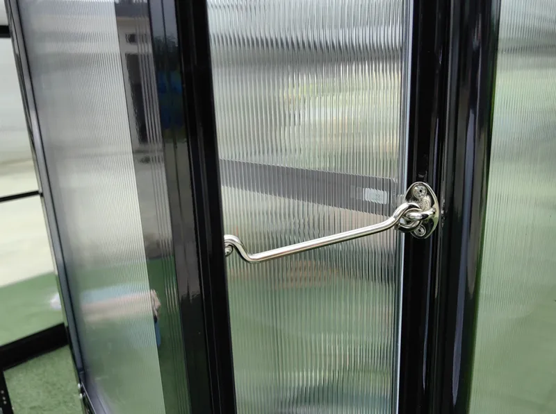 Växthus 18m² Premium | Extra hög odlingshöjd | 6mm kanalplast | Svart - Trädgård & spabad - Trädgårdsskötsel - Växthus