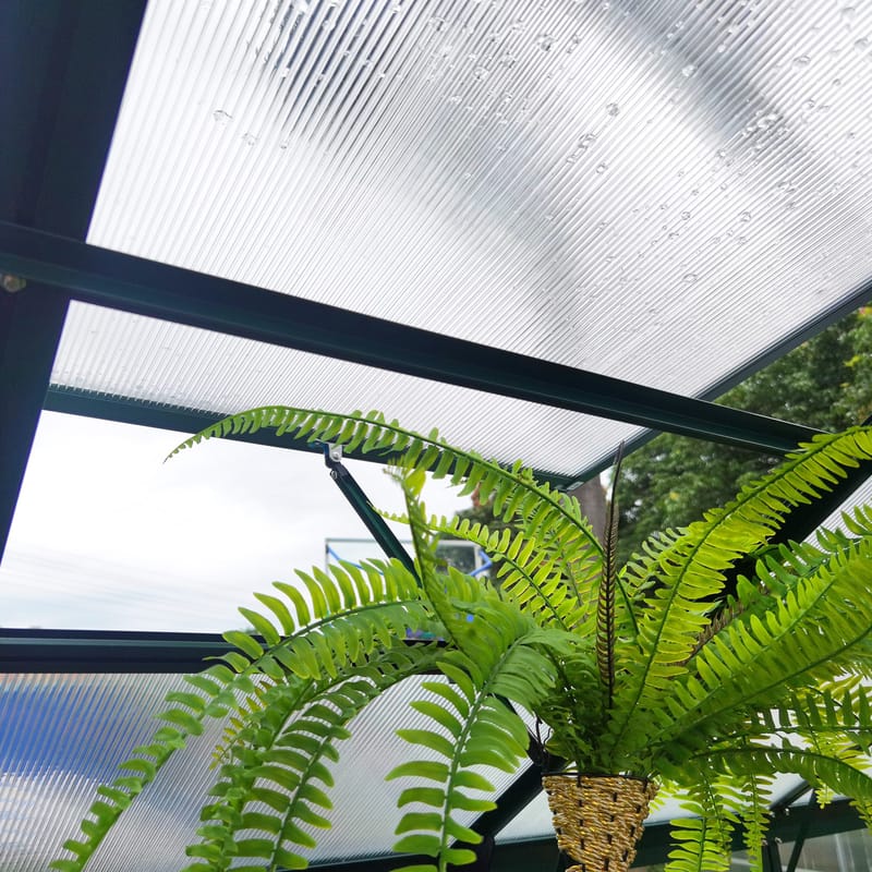 Växthus 3,3m² | 4mm säkerhetsglas | 5 års stormgaranti | Grön - Trädgård & spabad - Trädgårdsskötsel - Växthus