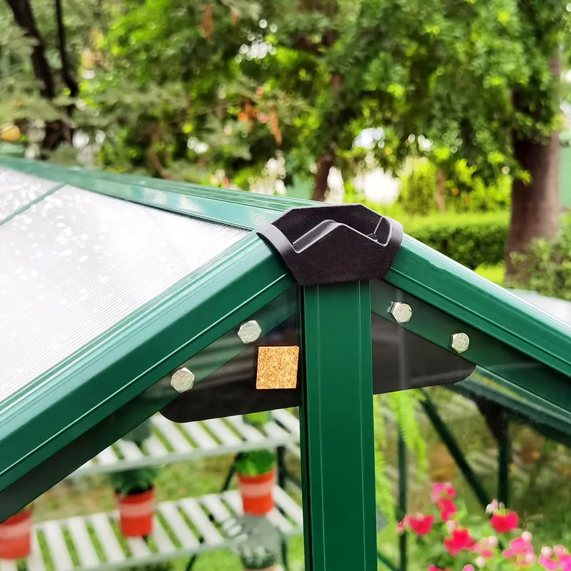 Växthus 3,3m² | 4mm säkerhetsglas | 5 års stormgaranti | Grön - Trädgård & spabad - Trädgårdsskötsel - Växthus