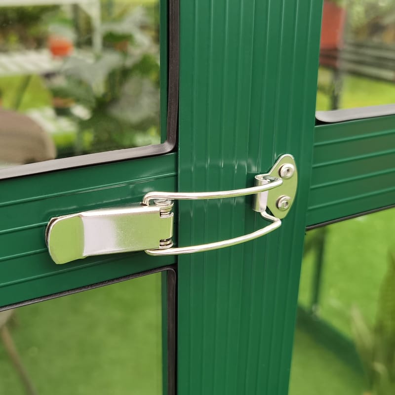Växthus 3,3m² | 4mm säkerhetsglas | 5 års stormgaranti | Grön - Trädgård & spabad - Trädgårdsskötsel - Växthus