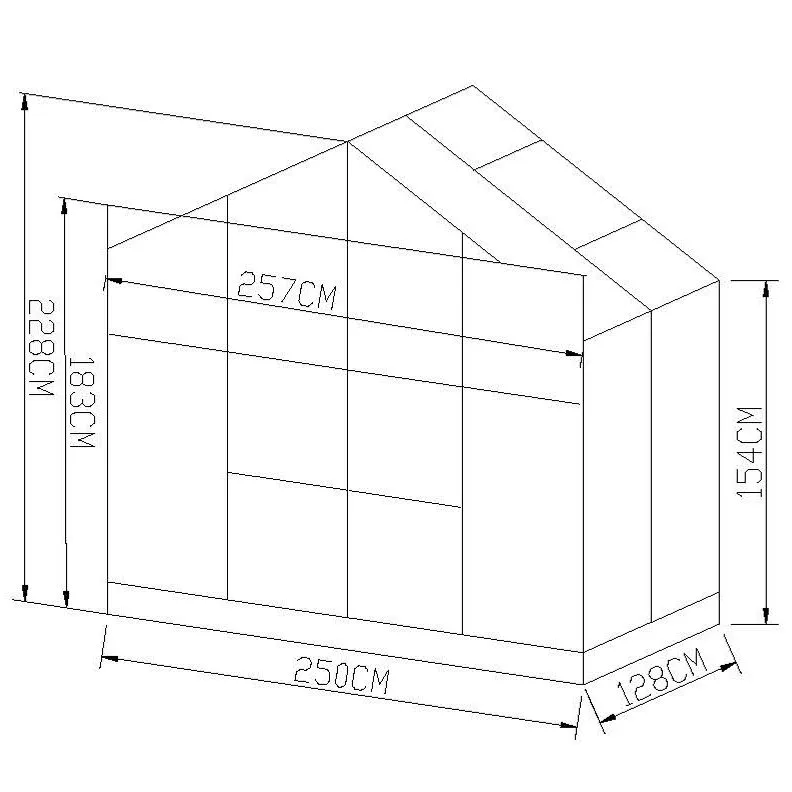 Växthus 3,3m² | 4mm säkerhetsglas | 5 års stormgaranti | Grön - Trädgård & spabad - Trädgårdsskötsel - Växthus