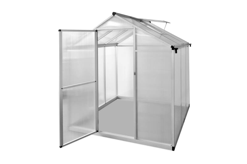 Växthus 3,46 m² förstärkt aluminium - Transparent - Växthus - Fristående växthus