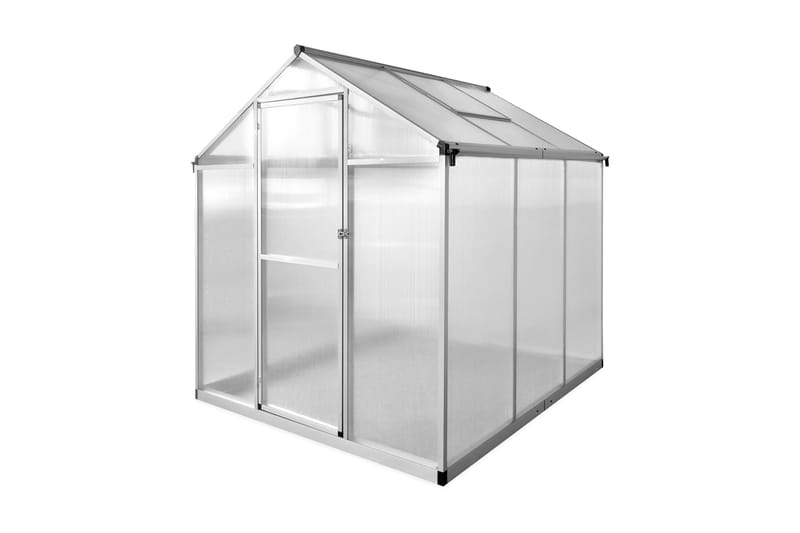 Växthus 3,46 m² förstärkt aluminium - Transparent - Växthus - Fristående växthus