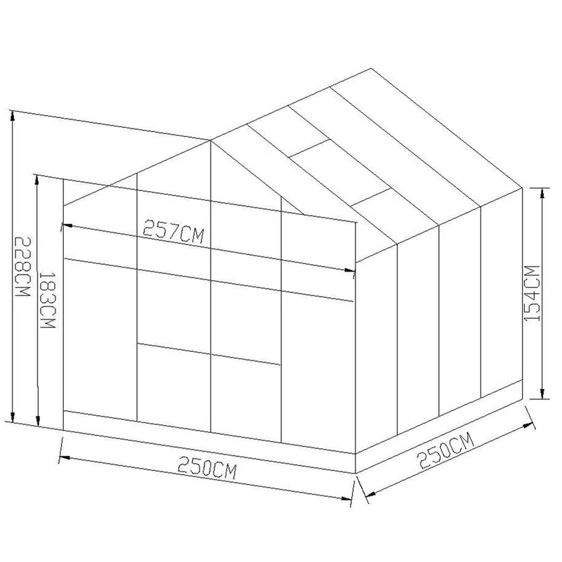 Växthus 6,4 m² | 4 mm säkerhetsglas | 5 års stormgaranti | Svart - Trädgård & spabad - Trädgårdsskötsel - Växthus
