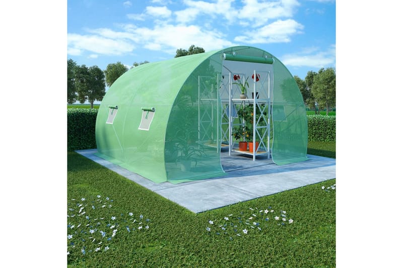 Växthus 6 m² 3x2x2 m - Grön - Växthus - Fristående växthus