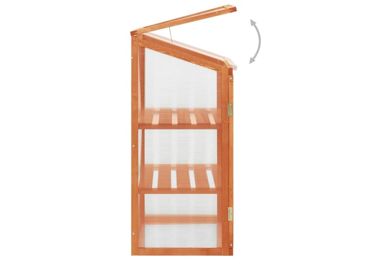 Växthus 60x45x100 cm granträ - Brun - Trädgård & spabad - Trädgårdsskötsel - Växthus