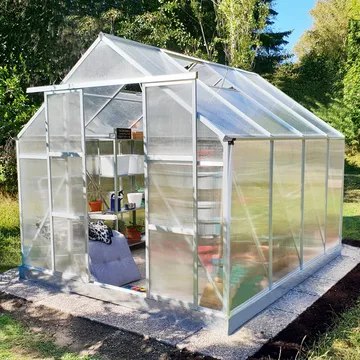 Växthus 7,2m² | Extra hög odlingshöjd | 6mm kanalplast - Trädgård & spabad - Trädgårdsskötsel - Växthus