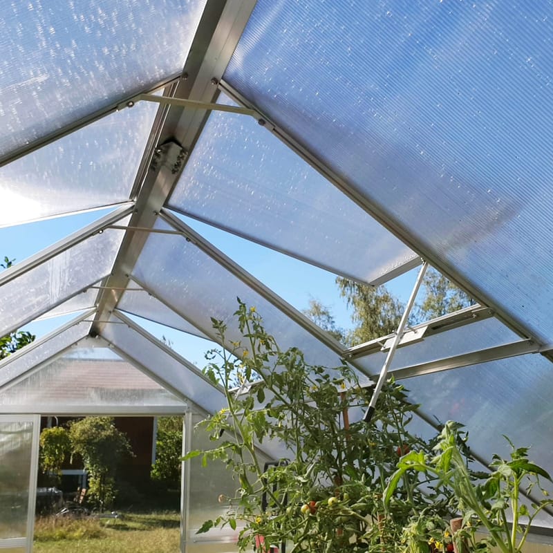 Växthus 8,9m² | Extra hög odlingshöjd | 6 mm kanalplast - Trädgård & spabad - Trädgårdsskötsel - Växthus