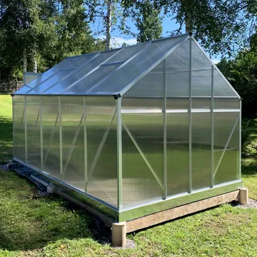 Växthus 8,9m² | Extra hög odlingshöjd | 6 mm kanalplast - Trädgård & spabad - Trädgårdsskötsel - Växthus