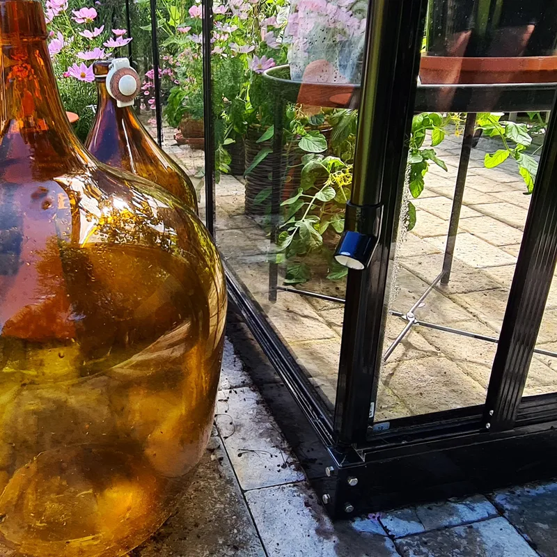 Växthus 9,6 m² | 4mm säkerhetsglas | 5 års stormgaranti | Svart - Trädgård & spabad - Trädgårdsskötsel - Växthus