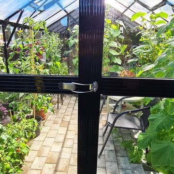 Växthus 9,6 m² | 4mm säkerhetsglas | 5 års stormgaranti | Svart - Trädgård & spabad - Trädgårdsskötsel - Växthus