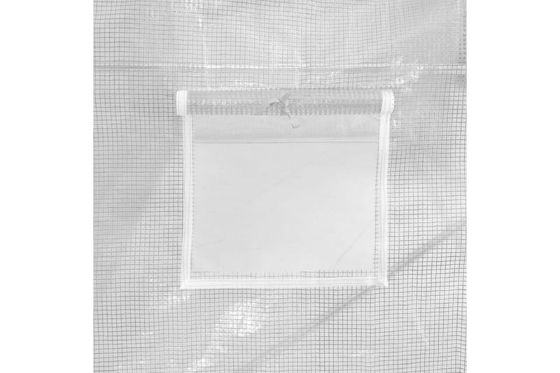 Växthus 9m² 300x300x200 cm - Vit - Trädgård & spabad - Trädgårdsskötsel - Växthus