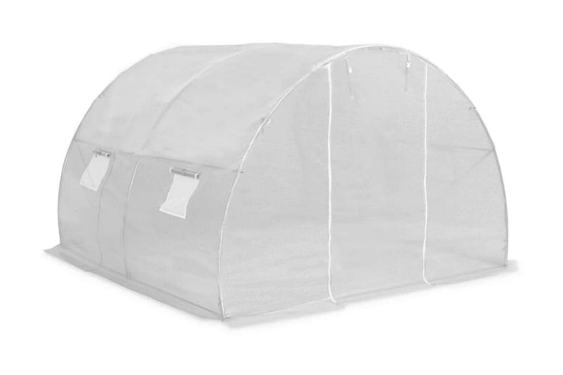 Växthus 9m² 300x300x200 cm - Vit - Trädgård & spabad - Trädgårdsskötsel - Växthus