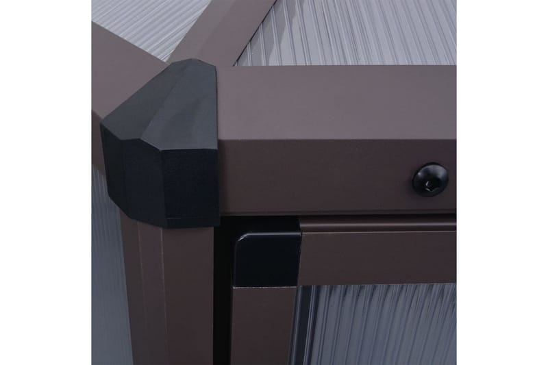 Växthus aluminium 240x211x232 cm - Brun - Trädgård & spabad - Trädgårdsskötsel - Växthus
