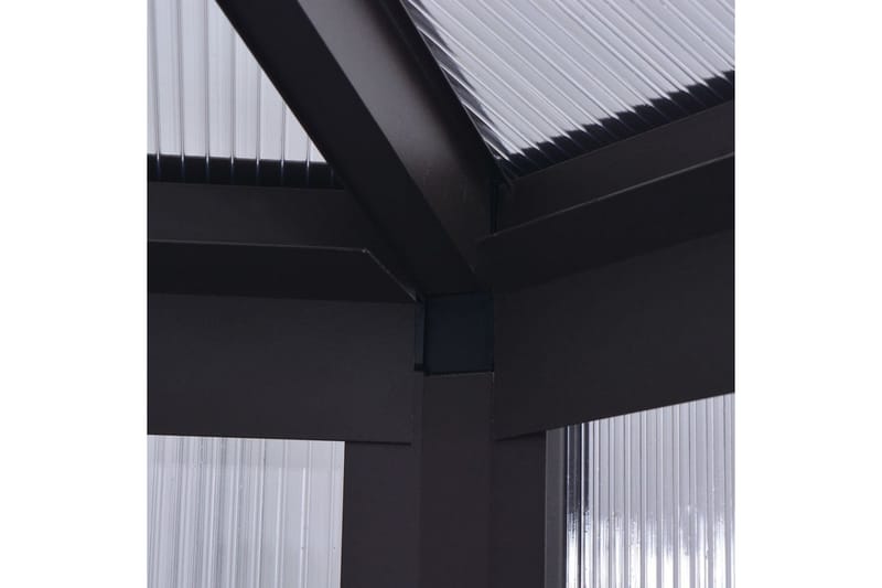 Växthus aluminium 240x211x232 cm - Brun - Trädgård & spabad - Trädgårdsskötsel - Växthus