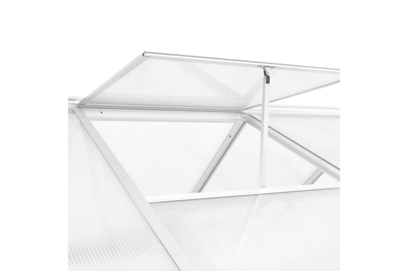 Växthus aluminium 302x190x195 cm 11,19 m³ - Transparent - Växthus - Fristående växthus