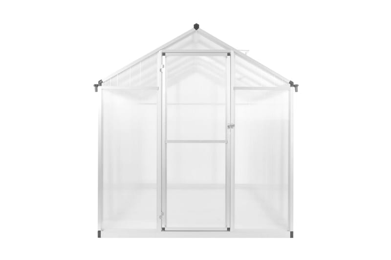 Växthus aluminium 362x190x195 cm 13,41 m³ - Transparent - Växthus - Fristående växthus