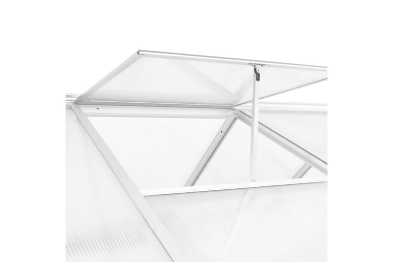 Växthus aluminium 362x190x195 cm 13,41 m³ - Transparent - Växthus - Fristående växthus