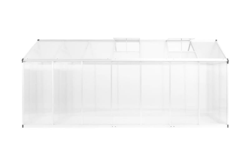 Växthus aluminium 421x190x195 cm 15,6 m³ - Transparent - Växthus - Fristående växthus