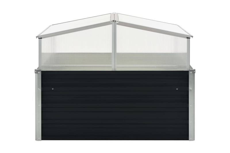 Växthus antracit 100x100x77 cm galvaniserat stål - Grå - Trädgård & spabad - Trädgårdsskötsel - Växthus