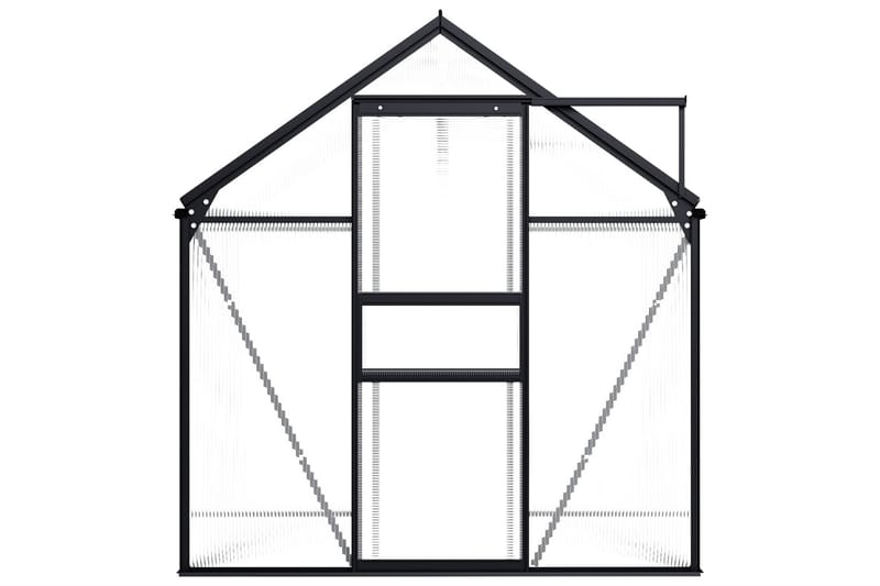 Växthus antracit aluminium 3,61 m² - Grå - Trädgård & spabad - Trädgårdsskötsel - Växthus