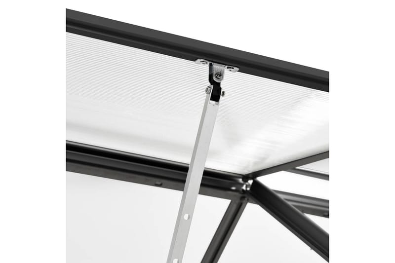 Växthus antracit aluminium 3,61 m² - Grå - Trädgård & spabad - Trädgårdsskötsel - Växthus