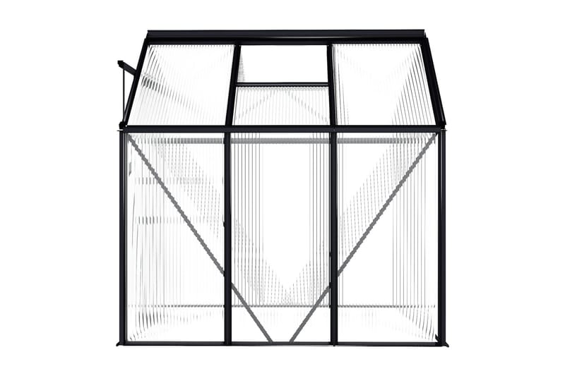 Växthus antracit aluminium 3,61 m² - Grå - Trädgård & spabad - Trädgårdsskötsel - Växthus