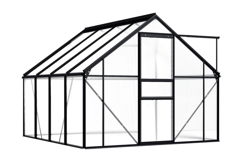 Växthus antracit aluminium 4,75 m³ - Grå - Växthus - Fristående växthus