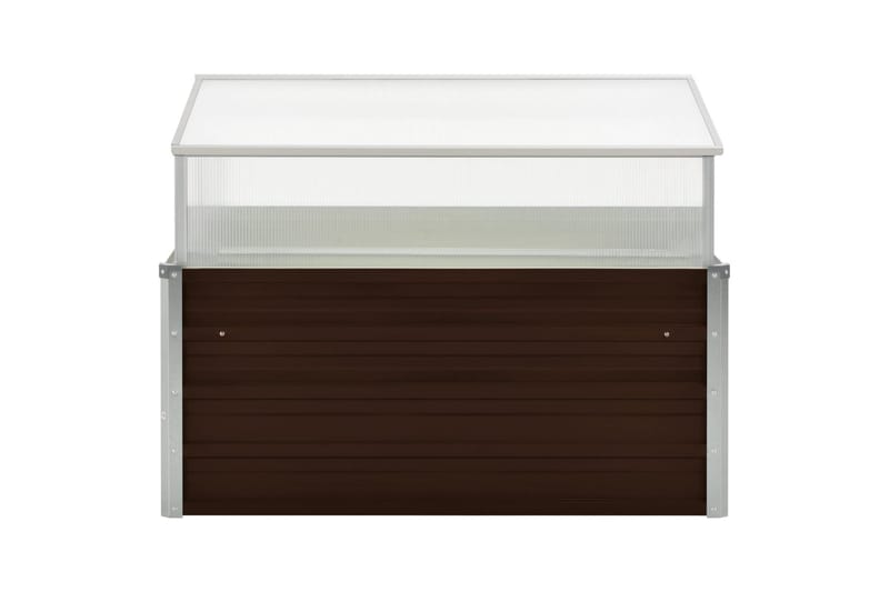 Växthus brun 100x100x85 cm galvaniserat stål - Brun - Trädgård & spabad - Trädgårdsskötsel - Växthus