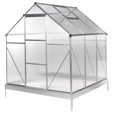 Växthus För Trädgård Apulia Silver 190 cm - Silver/Transparent - Trädgård & spabad - Trädgårdsskötsel - Växthus