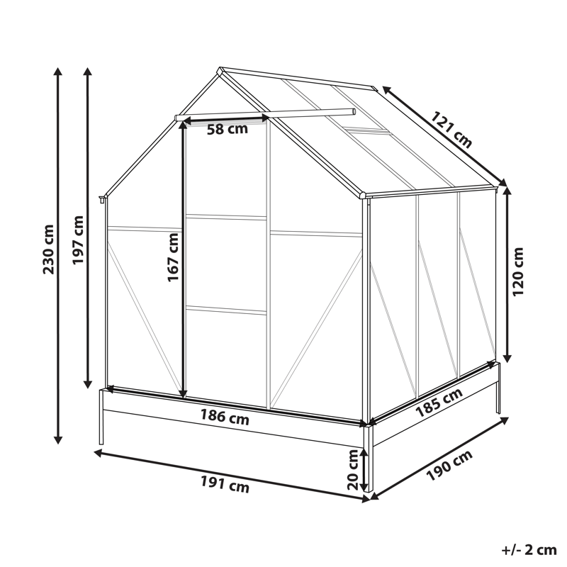 Växthus För Trädgård Apulia Silver 190 cm - Silver/Transparent - Trädgård & spabad - Trädgårdsskötsel - Växthus