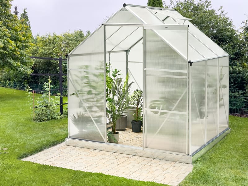 Växthus För Trädgård Apulia Silver 190 cm - Silver/Transparent - Trädgård & spabad - Trädgårdsskötsel - Växthus